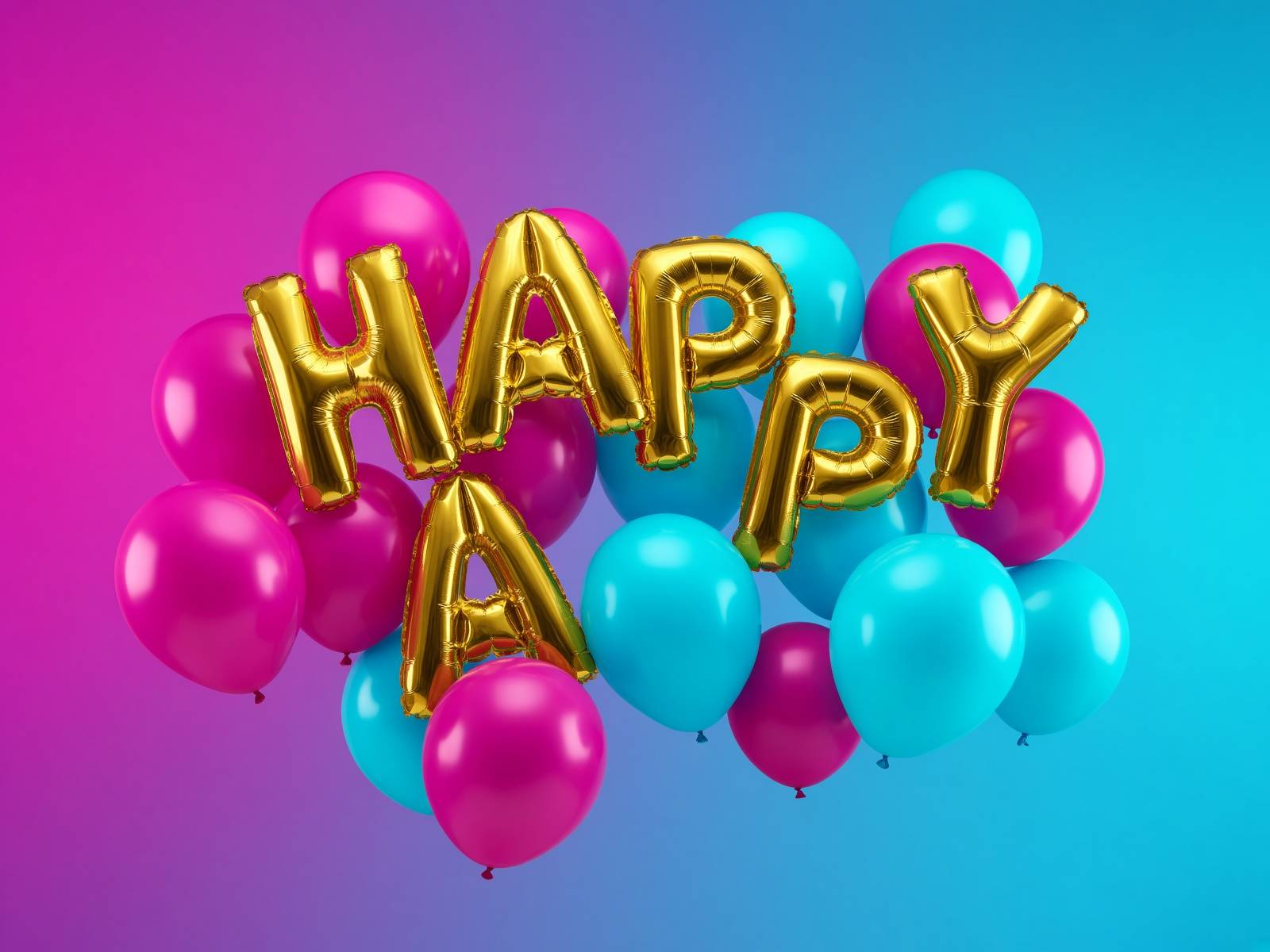 Letter foil balloons