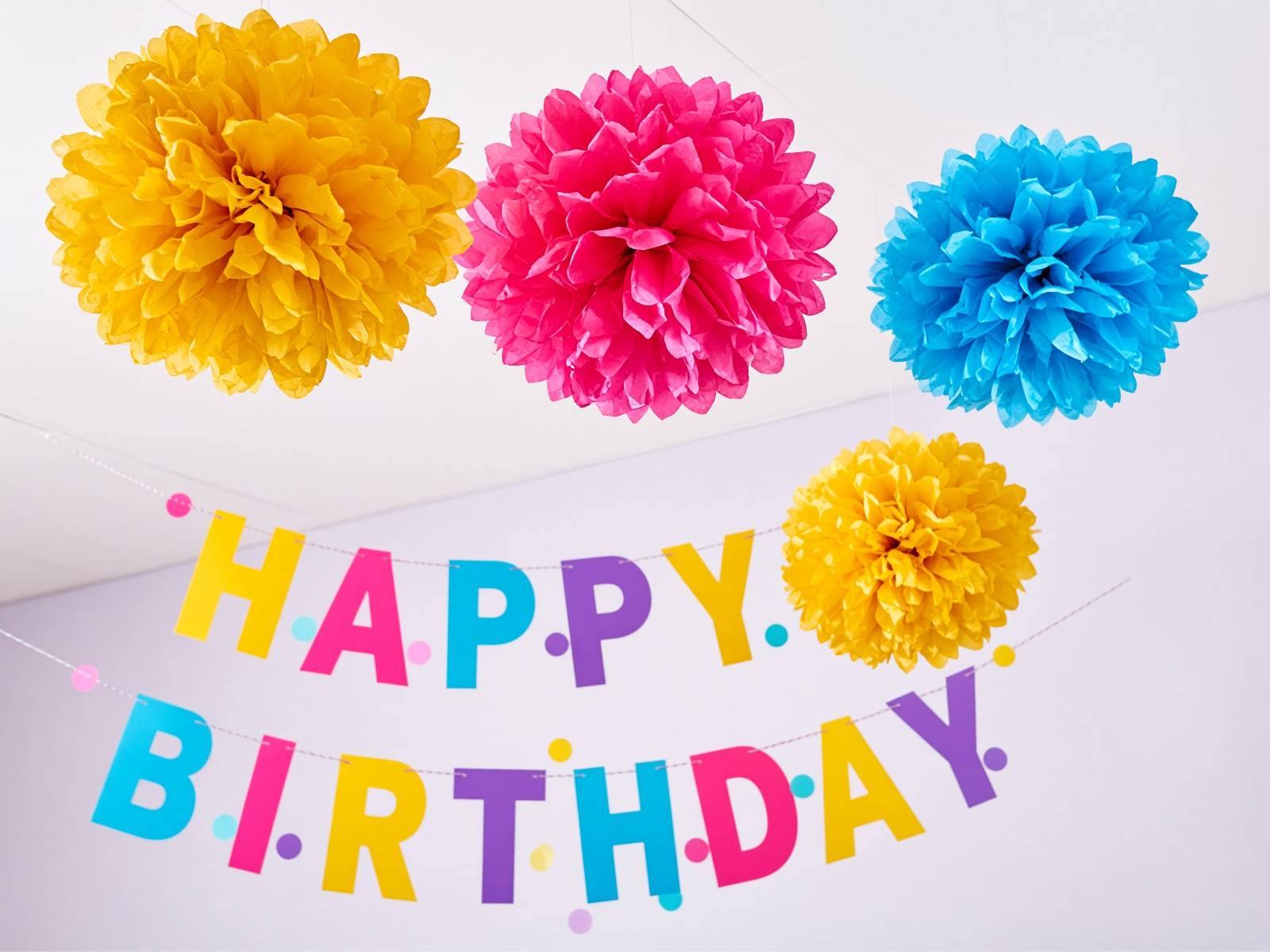 Paper pom-poms
