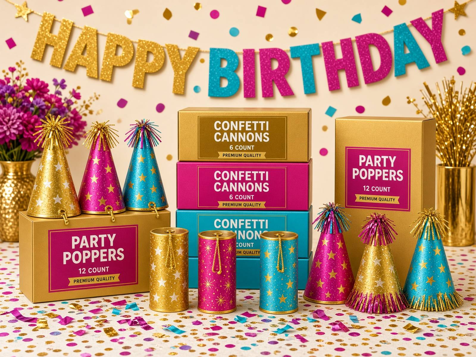 Party poppers